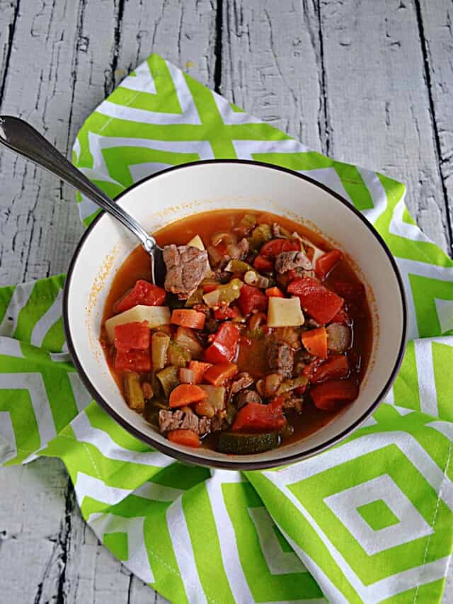 Slow Cooker Beef Vegetable Soup Story