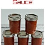 Pin Image: Text title, five jars of taco sauce.