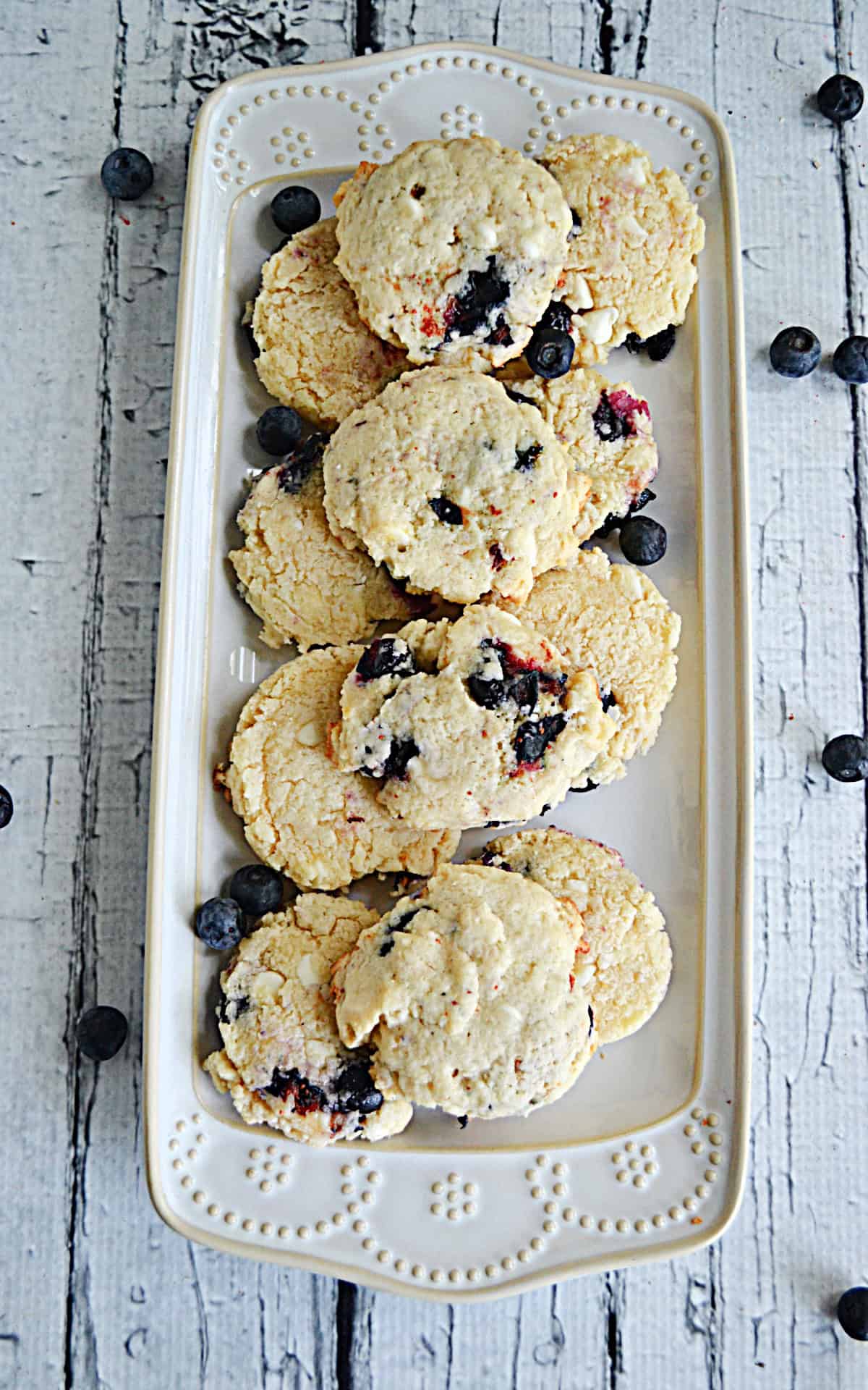 Lemon Blueberry White Chocolate Cookies