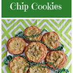 Pin Image: Text title, A plate of cookies and green beads.