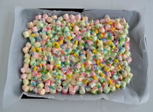 Marshmallow Easter Fudge is a great dessert for the kids to make