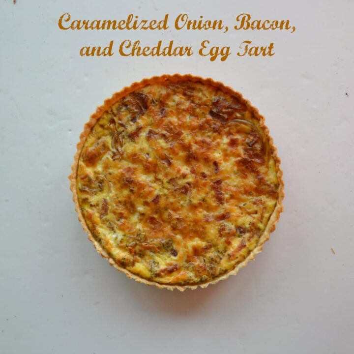 Caramelized Onion, Bacon, and Cheddar Egg Tart - Hezzi-D's Books and Cooks