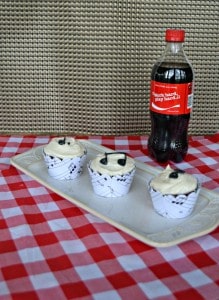 Share a Coke and a Song along with one of these incredible Coca-Cola Chocolate Cupcakes