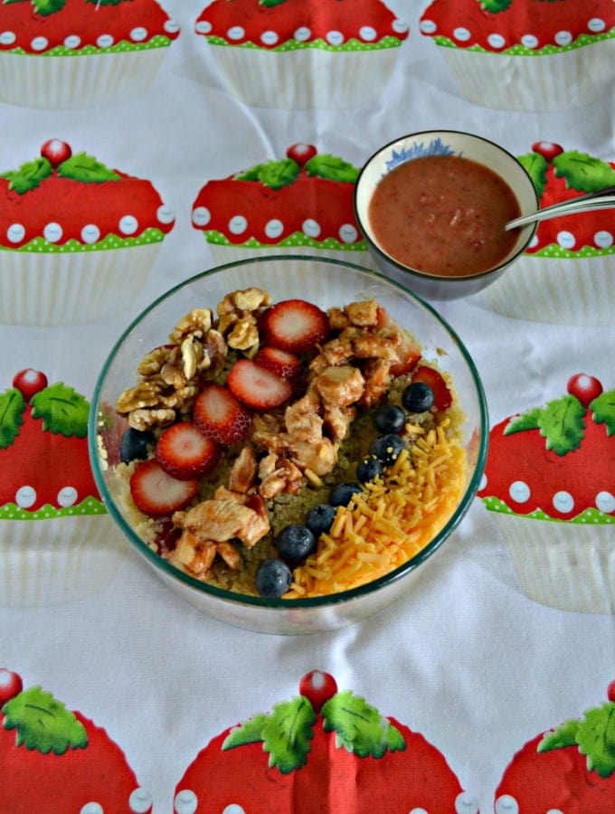 BBQ Chicken Quinoa Salad with Berries - Hezzi-D's Books and Cooks