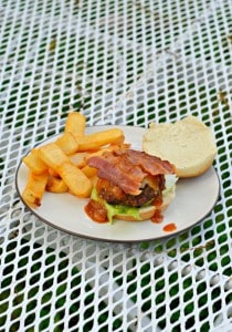 These Bourbon BBQ Bacon Burger Sliders are one of my favorite new gourmet burgers! The homemade sauce definitely makes these burgers winners!