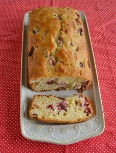 Love this Cherry Almond Quick Bread made with fresh cherries and almond paste!