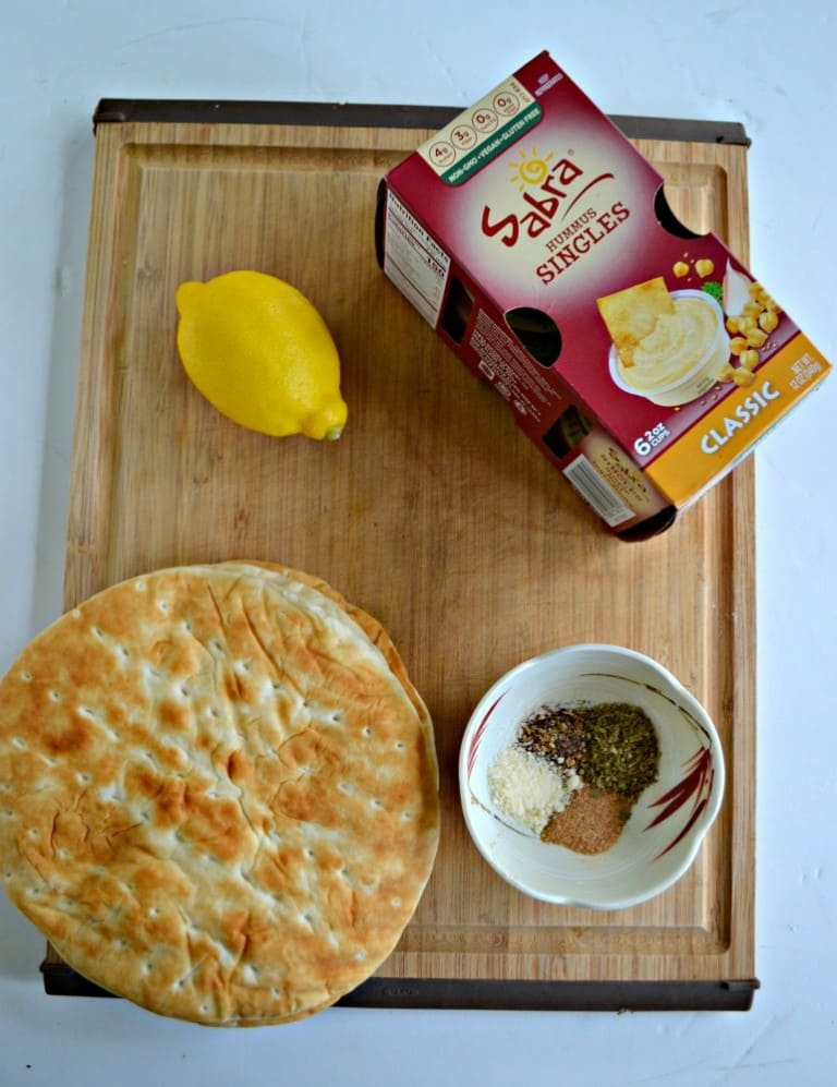 Lemon Parmesan Pita Chips + Sabra Hummus - Hezzi-D's Books and Cooks