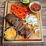 Grilled steak, peppers, and onions make for delicious Grilled Steak Fajitas!