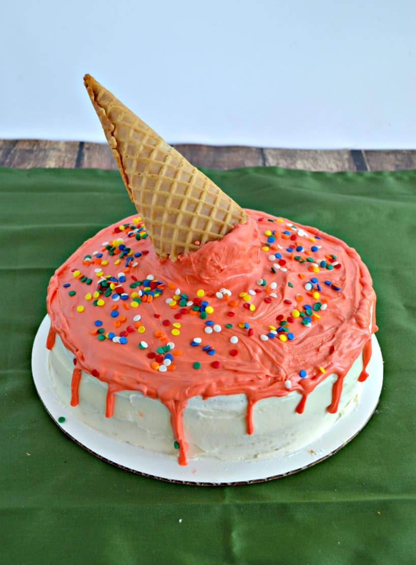 Blue Ice Cream Themed Cake – Freddie's CakeShop
