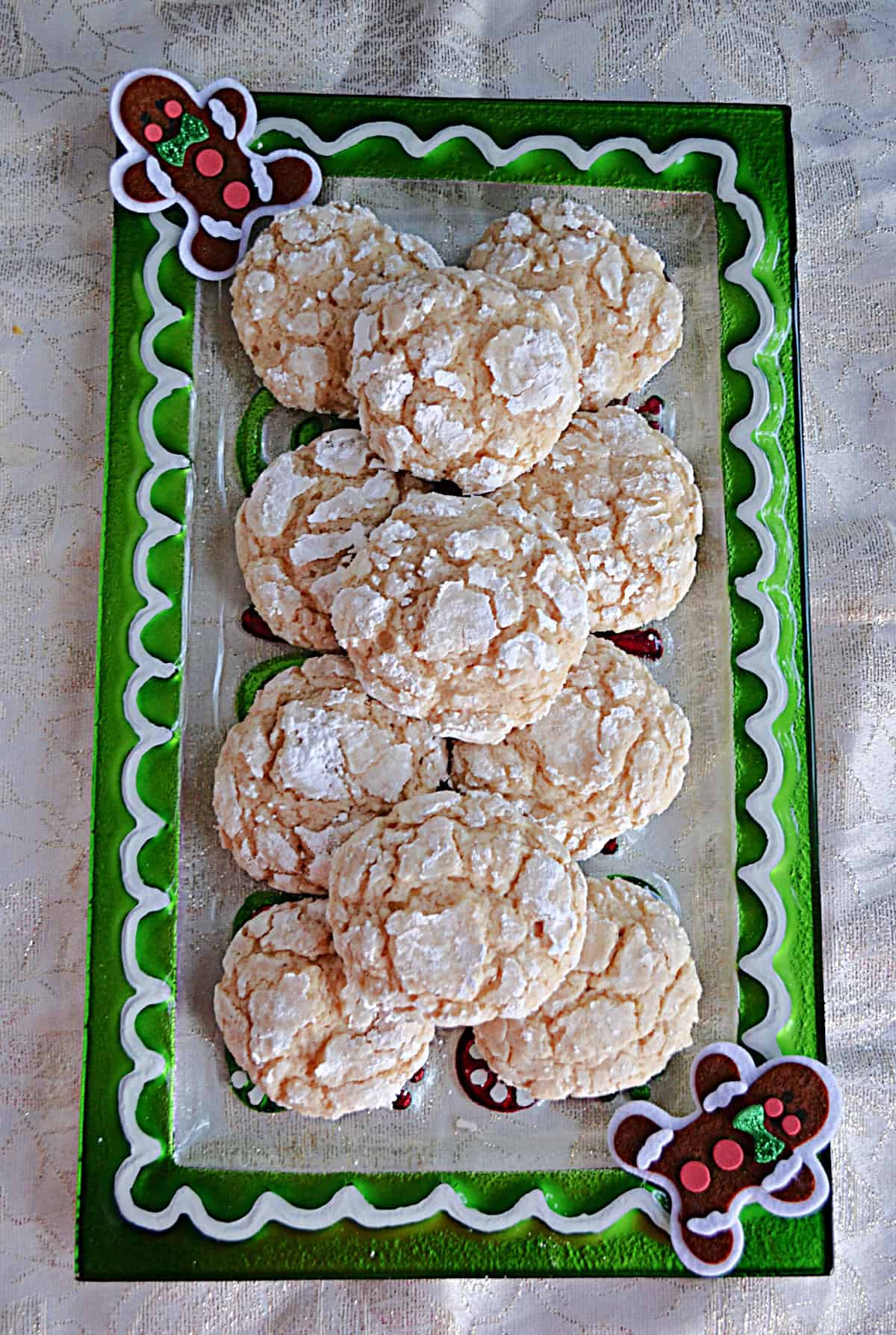 Eggnog Crinkle Cookies