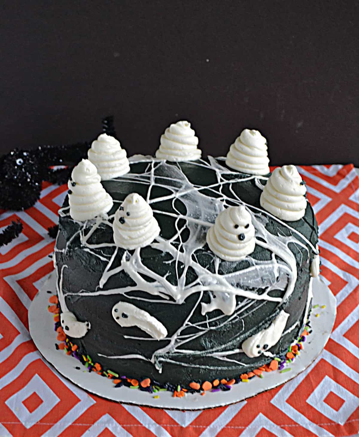 Baked this ghost cake for my son's birthday. : r/Baking