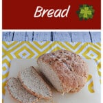 Pin Image: Text title, a loaf of bread with a few slices cut off.