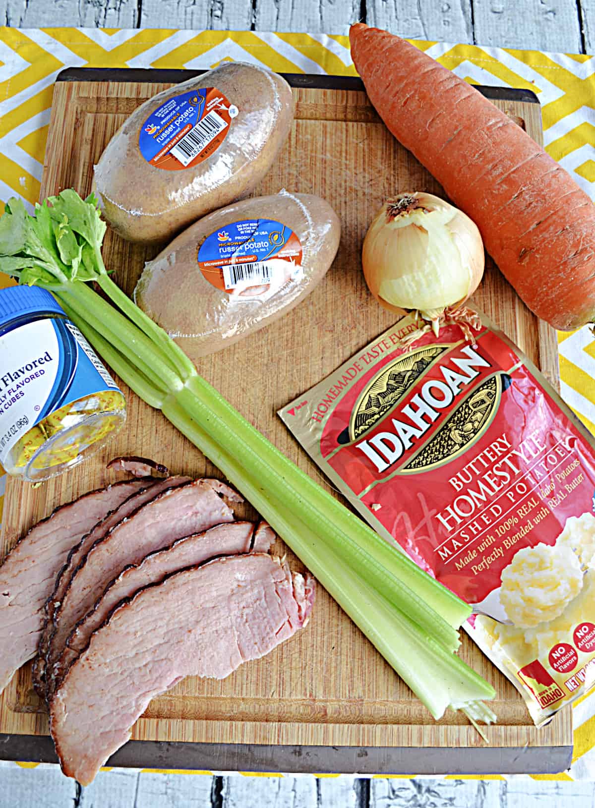 Ingredients for making Ham and Potato Soup