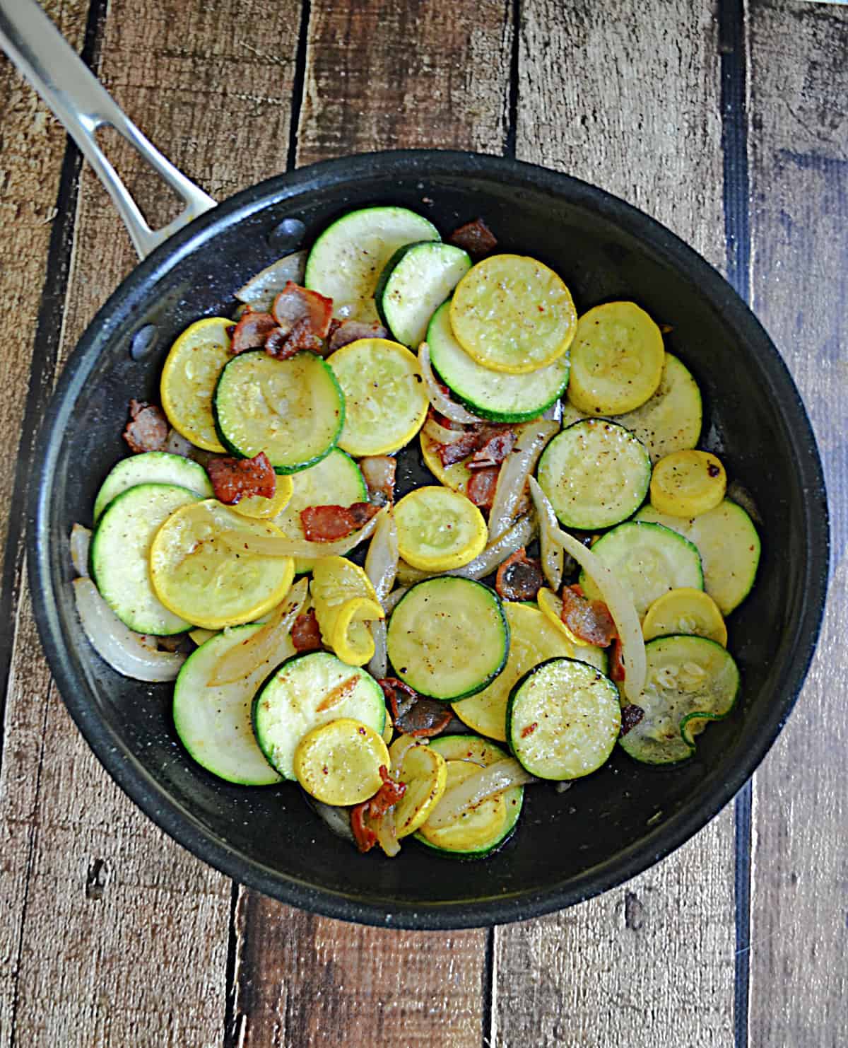 Sauteed Zucchini and Squash with Bacon